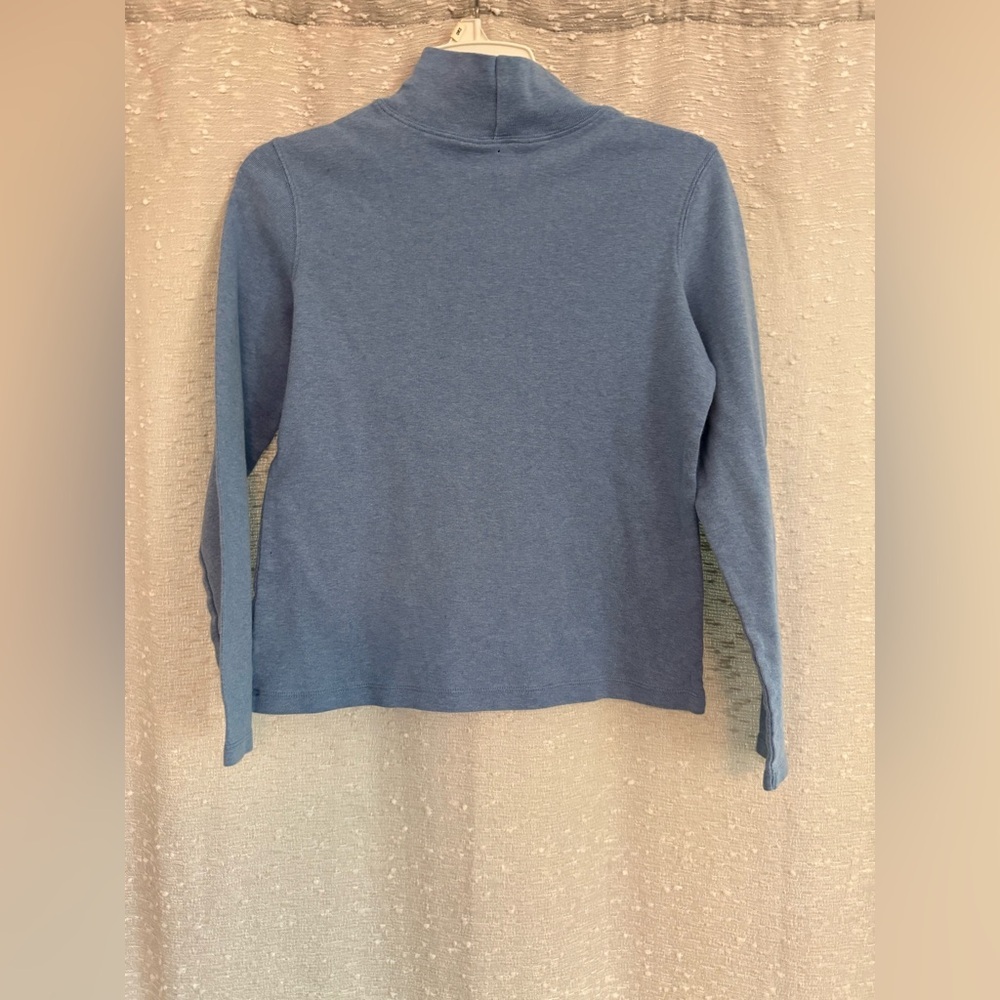 Pendleton soft blue Fitted Ribbed Long Sleeve Top - Picture 2 of 4